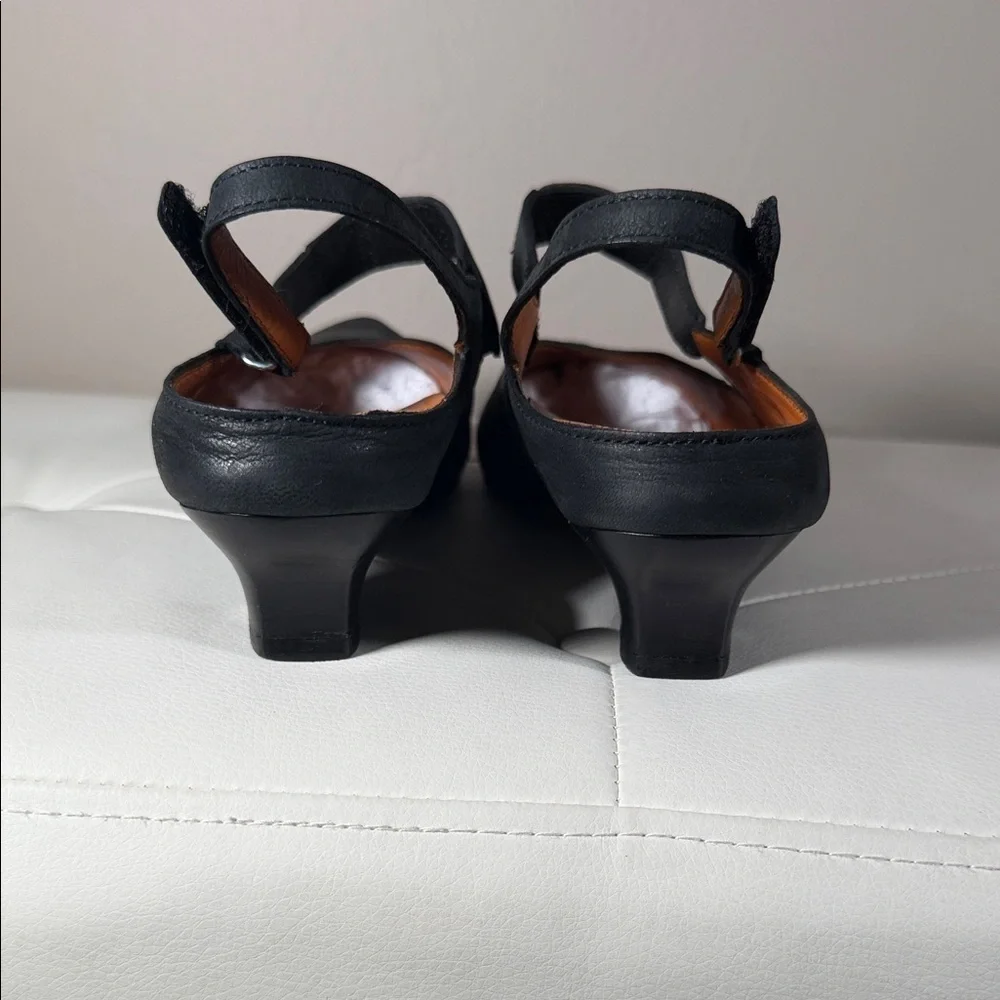 Think! Black Slingback Heels